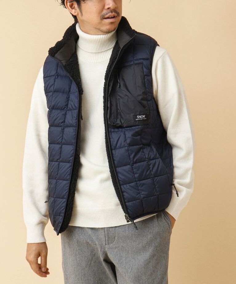 NOLLEY'S goodman「【TAION/タイオン】《配色別注》リバーシブル ボア×ダウンベスト 24AW」|ダウンベスト・ベスト|