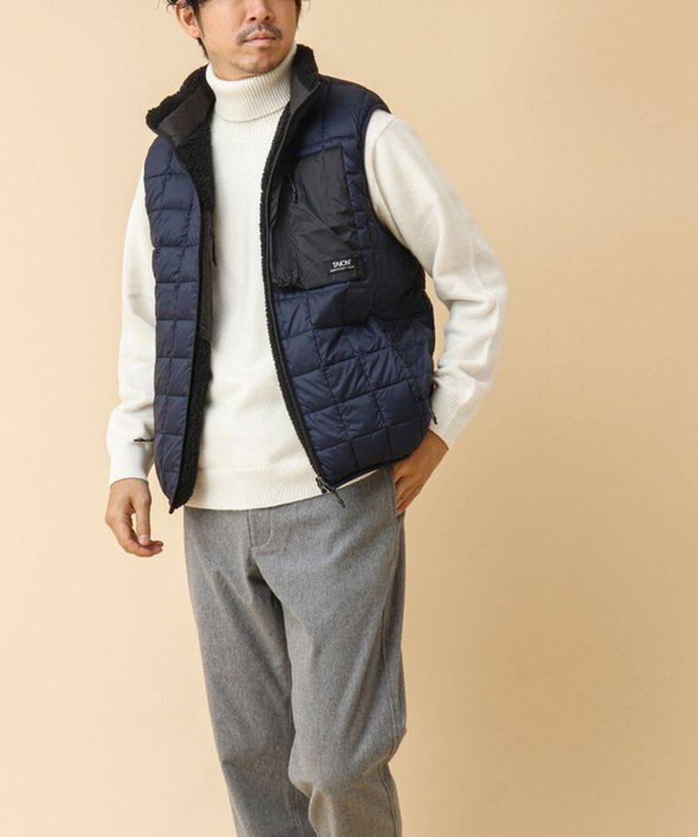NOLLEY'S goodman「【TAION/タイオン】《配色別注》リバーシブル ボア×ダウンベスト 24AW」|ダウンベスト・ベスト|