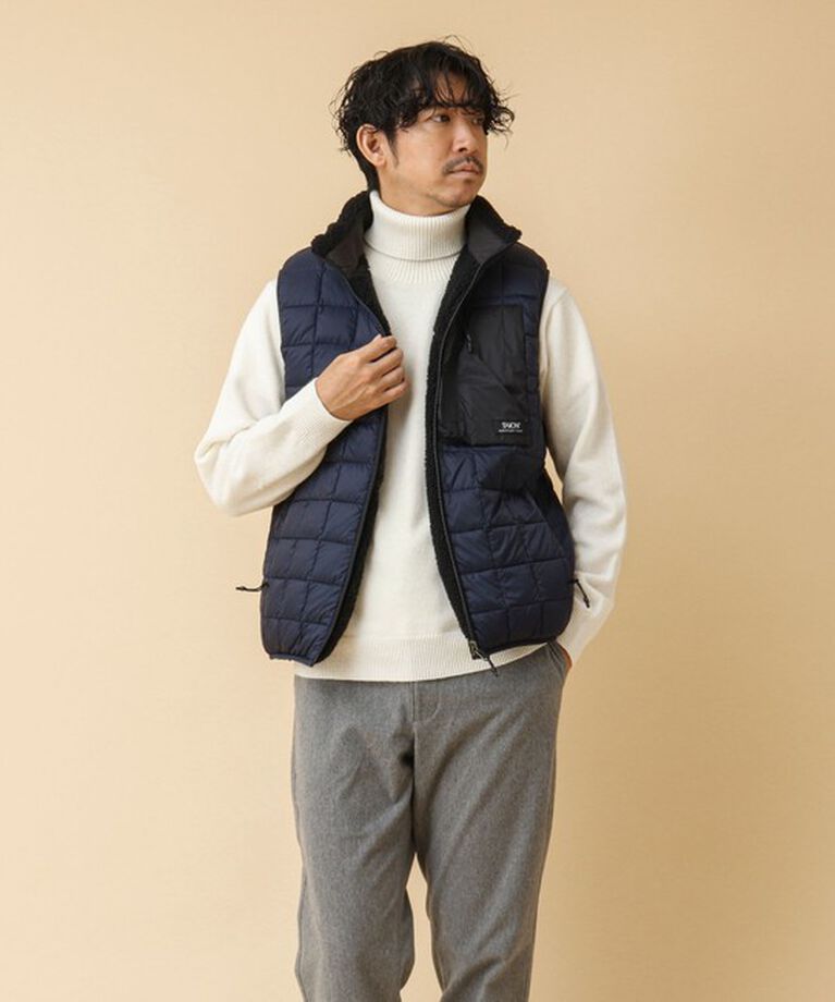 NOLLEY'S goodman「【TAION/タイオン】《配色別注》リバーシブル ボア×ダウンベスト 24AW」|ダウンベスト・ベスト|