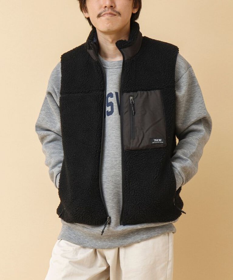 NOLLEY'S goodman「【TAION/タイオン】《配色別注》リバーシブル ボア×ダウンベスト 24AW」|ダウンベスト・ベスト|