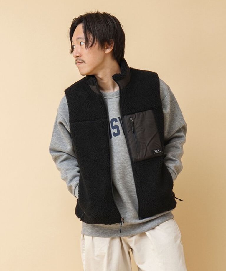NOLLEY'S goodman「【TAION/タイオン】《配色別注》リバーシブル ボア×ダウンベスト 24AW」|ダウンベスト・ベスト|