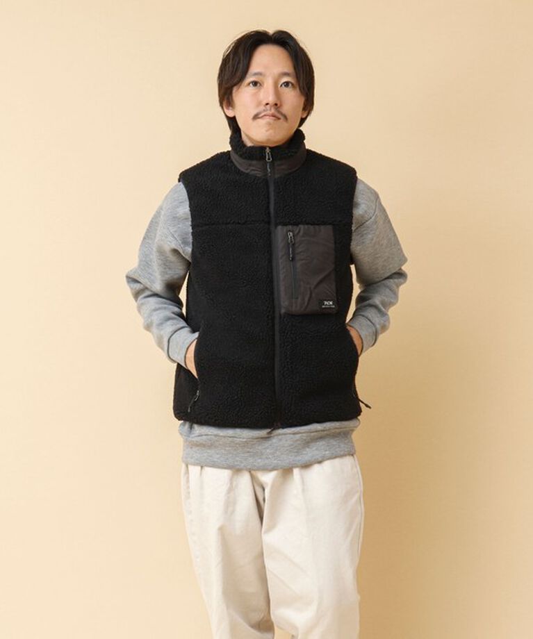 NOLLEY'S goodman「【TAION/タイオン】《配色別注》リバーシブル ボア×ダウンベスト 24AW」|ダウンベスト・ベスト|