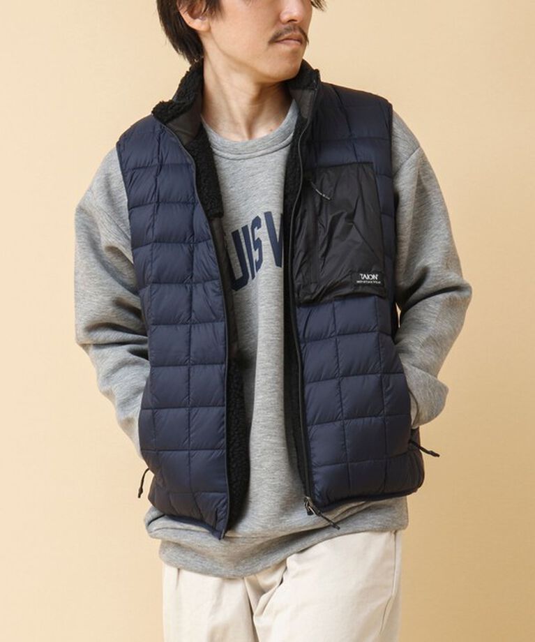 NOLLEY'S goodman「【TAION/タイオン】《配色別注》リバーシブル ボア×ダウンベスト 24AW」|ダウンベスト・ベスト|