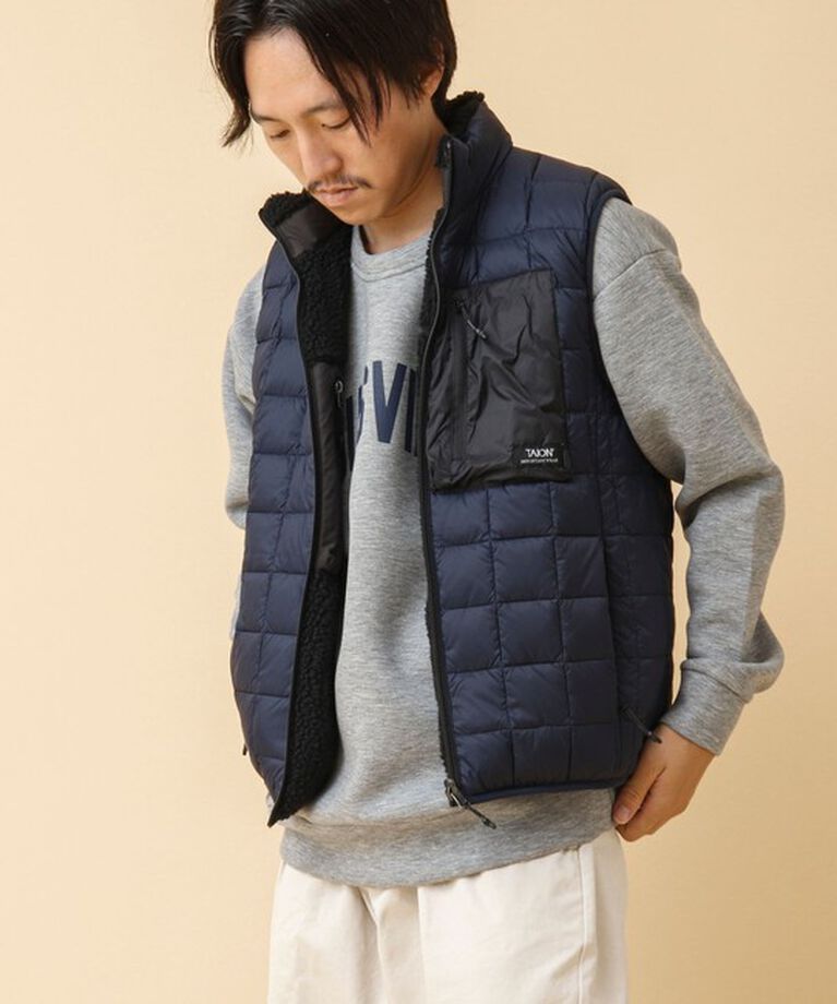 NOLLEY'S goodman「【TAION/タイオン】《配色別注》リバーシブル ボア×ダウンベスト 24AW」|ダウンベスト・ベスト|