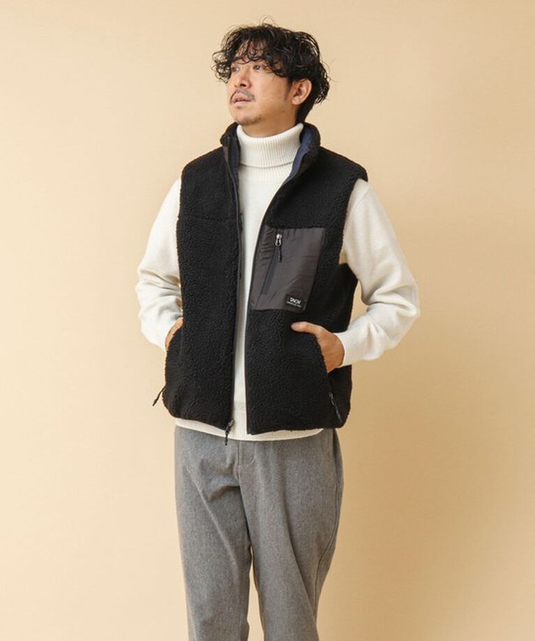 NOLLEY'S goodman「【TAION/タイオン】《配色別注》リバーシブル ボア×ダウンベスト 24AW」|ダウンベスト・ベスト|