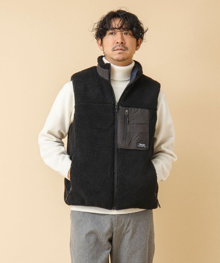 NOLLEY'S goodman「【TAION/タイオン】《配色別注》リバーシブル ボア×ダウンベスト 24AW」|ダウンベスト・ベスト|