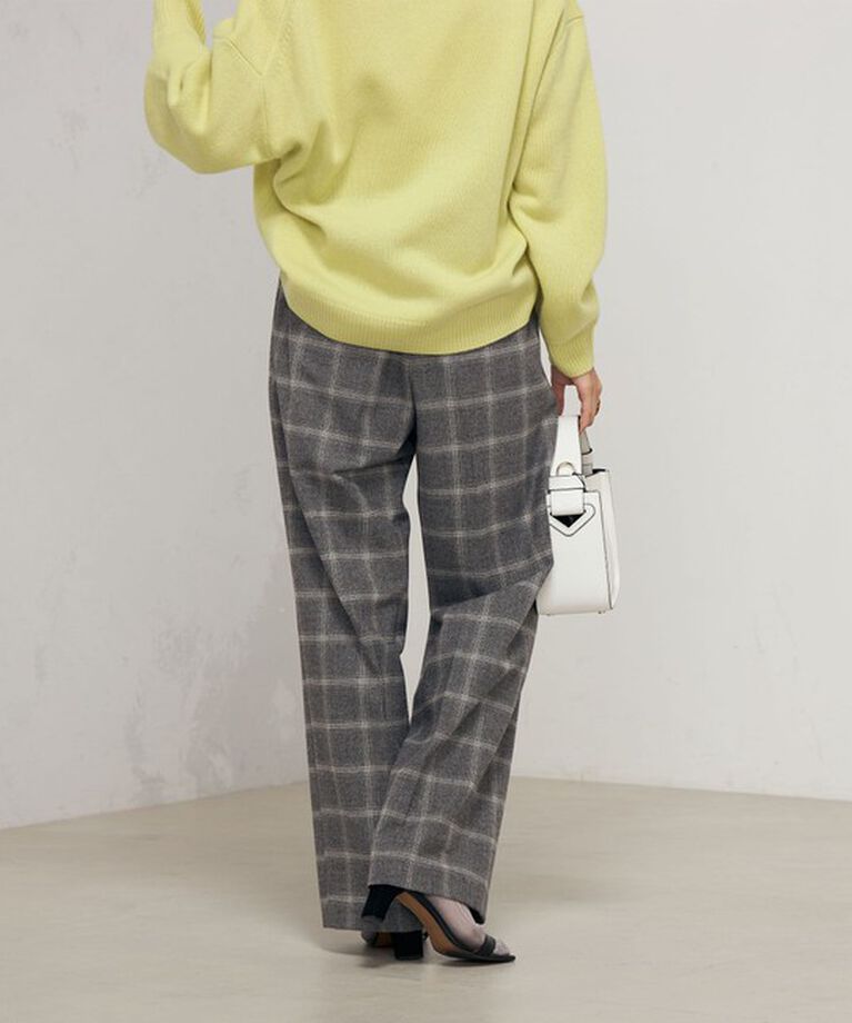NOLLEY'S「◇【WEB限定】ウォッシャブル両面起毛チェックタックワイドパンツ」|その他|