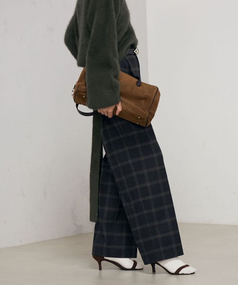NOLLEY'S「◇【WEB限定】ウォッシャブル両面起毛チェックタックワイドパンツ」|その他|