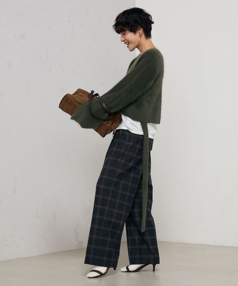 NOLLEY'S「◇【WEB限定】ウォッシャブル両面起毛チェックタックワイドパンツ」|その他|