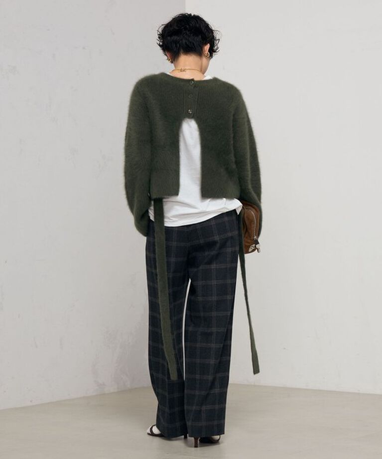 NOLLEY'S「◇【WEB限定】ウォッシャブル両面起毛チェックタックワイドパンツ」|その他|