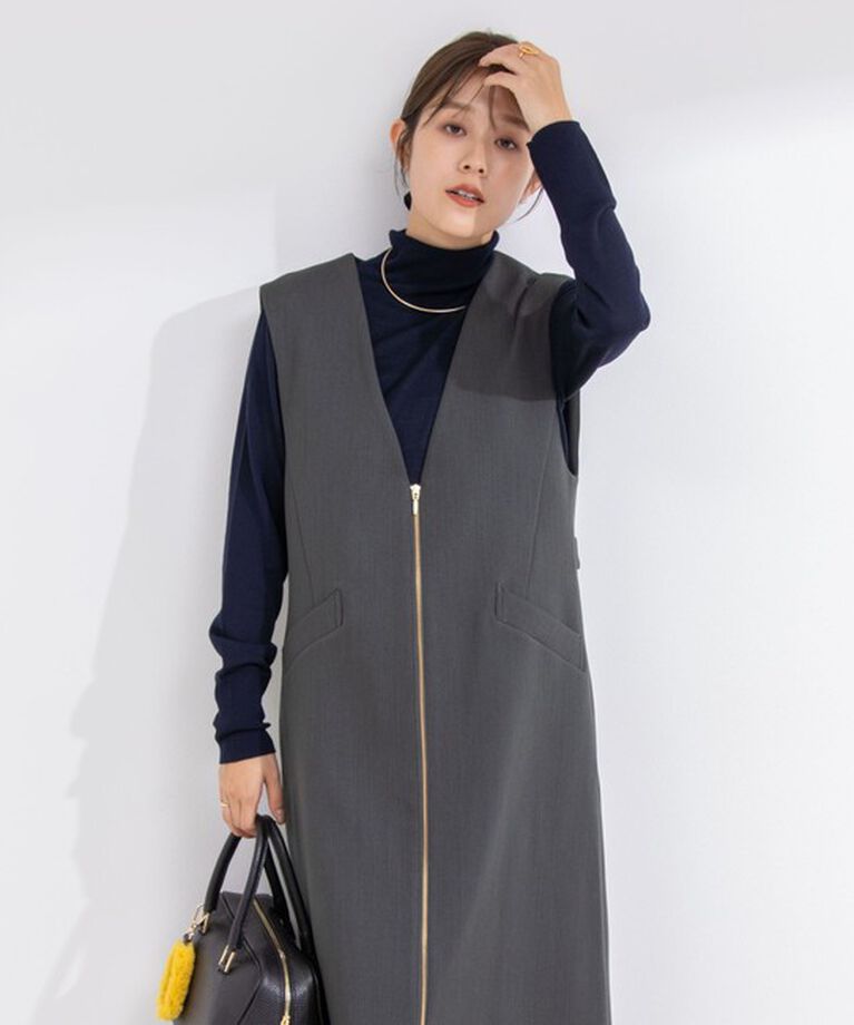 NOLLEY'S「◇【WEB限定カラーあり】ウォッシャブル前ジップジャンパースカート」|ワンピース|
