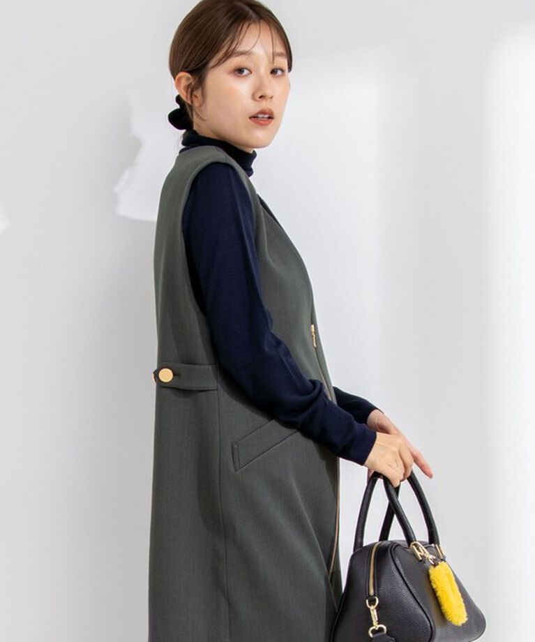 NOLLEY'S「◇【WEB限定カラーあり】ウォッシャブル前ジップジャンパースカート」|ワンピース|