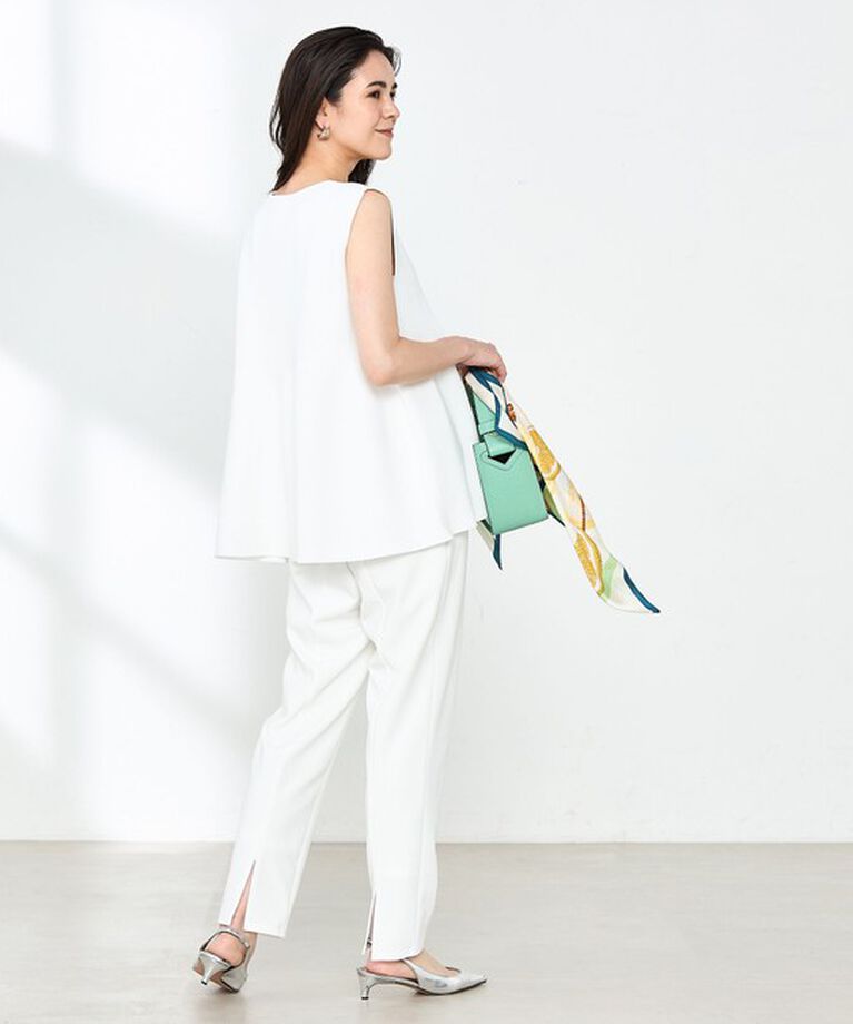 NOLLEY'S「《セットアップ対応》ウォッシャブルカットジョーゼットバックスリットパンツ」|その他|