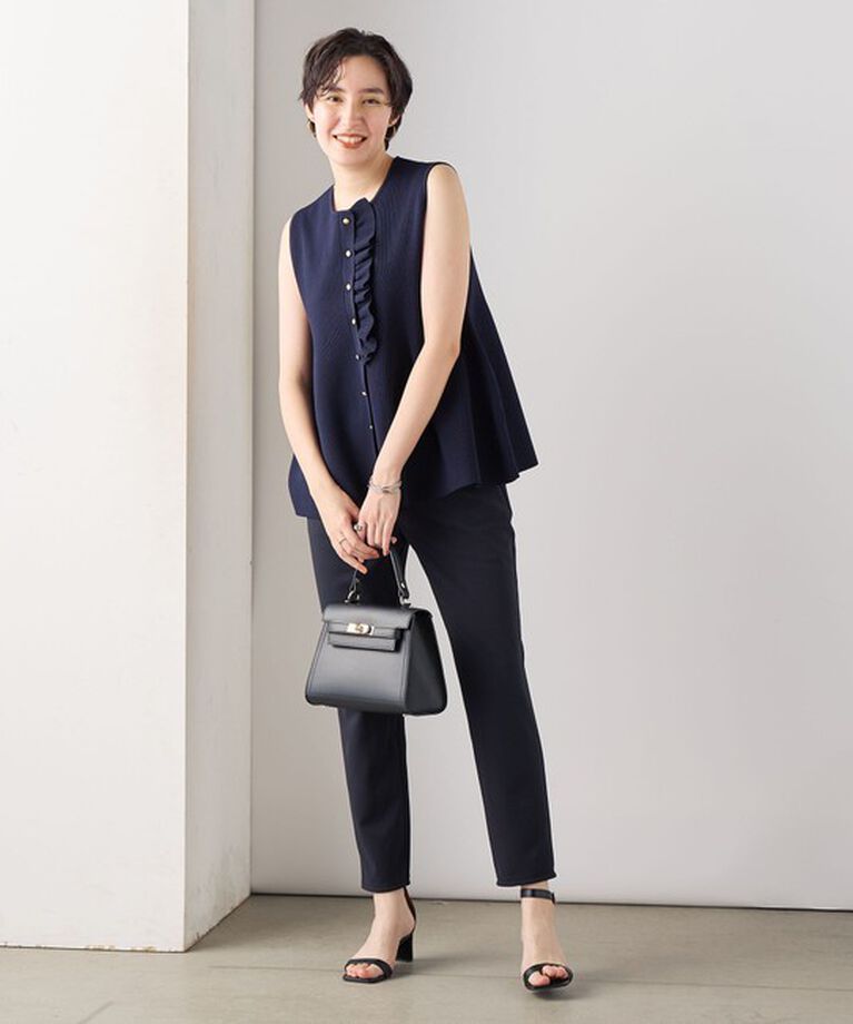 NOLLEY'S「《セットアップ対応》ウォッシャブルカットジョーゼットバックスリットパンツ」|その他|