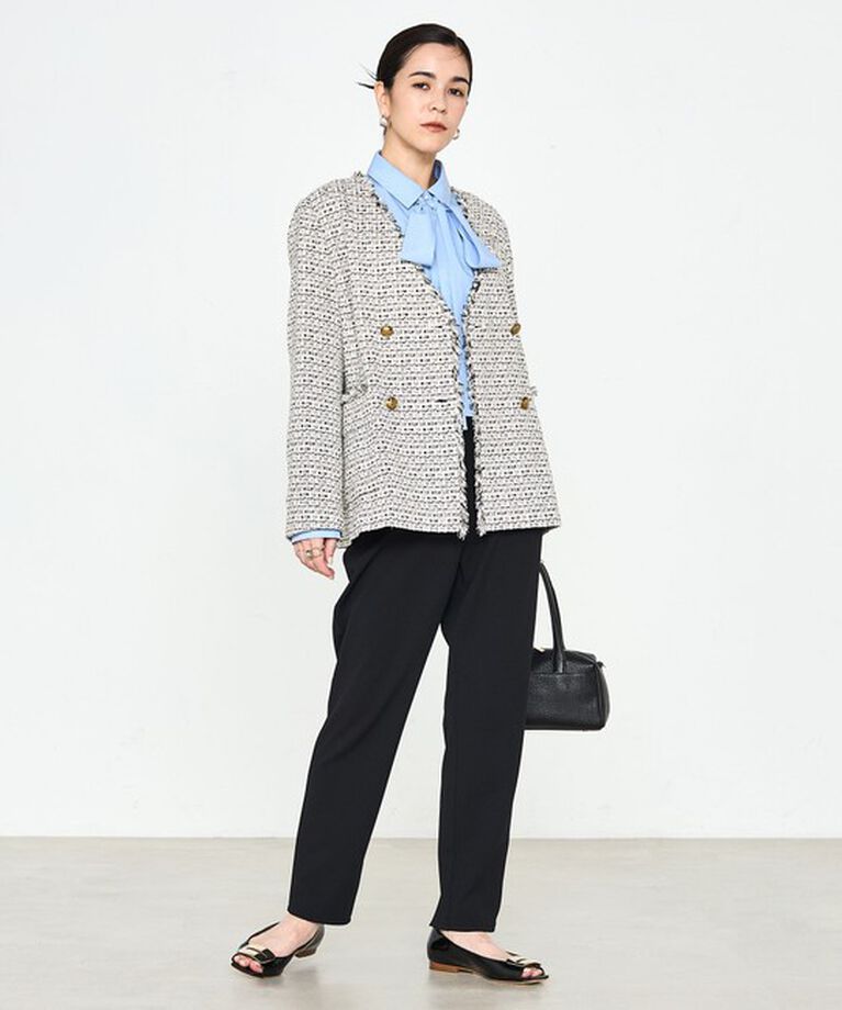 NOLLEY'S「《セットアップ対応》ウォッシャブルカットジョーゼットバックスリットパンツ」|その他|