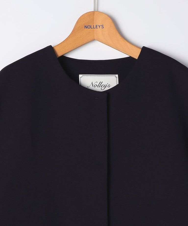 NOLLEY'S「ウォッシャブル軽量トリプルクロスサテン切替クルーネックコート」|ダッフルコート|