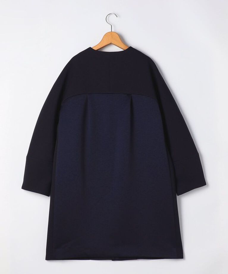NOLLEY'S「ウォッシャブル軽量トリプルクロスサテン切替クルーネックコート」|ダッフルコート|