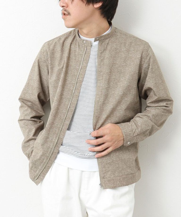 NOLLEY'S goodman「【COOL DOTS/クールドッツ】《吸水速乾》シングルライダースシャツブルゾン 25SS」|ブルゾン・スタジャン|ベージュ