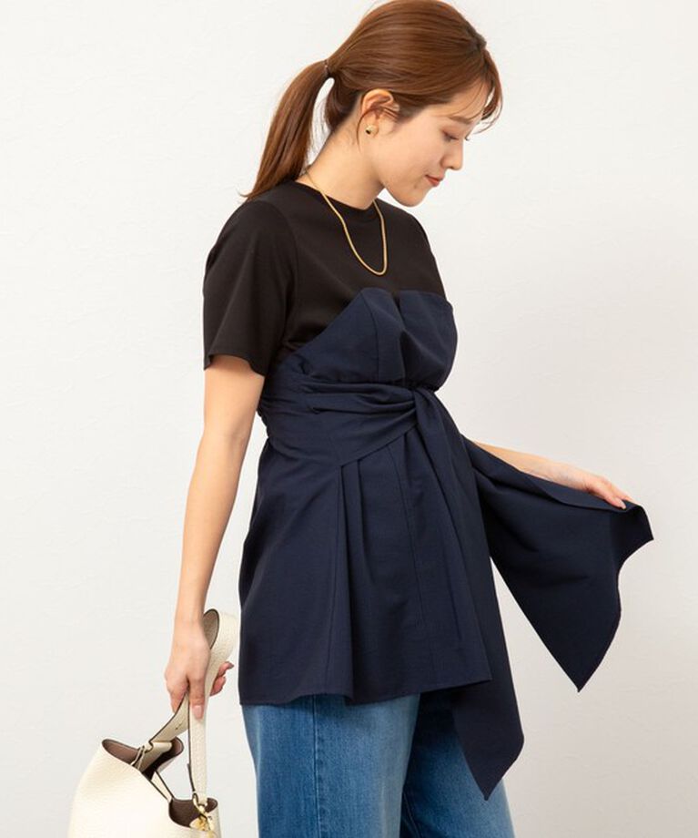 NOLLEY'S「【追加】◇【WEB限定】ビスチェ風コンビTシャツ」|Tシャツ・カットソー|