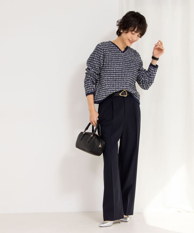 NOLLEY'S「《セットアップ対応》ウォッシャブル高機能麻調愛されワイドパンツ」|その他|