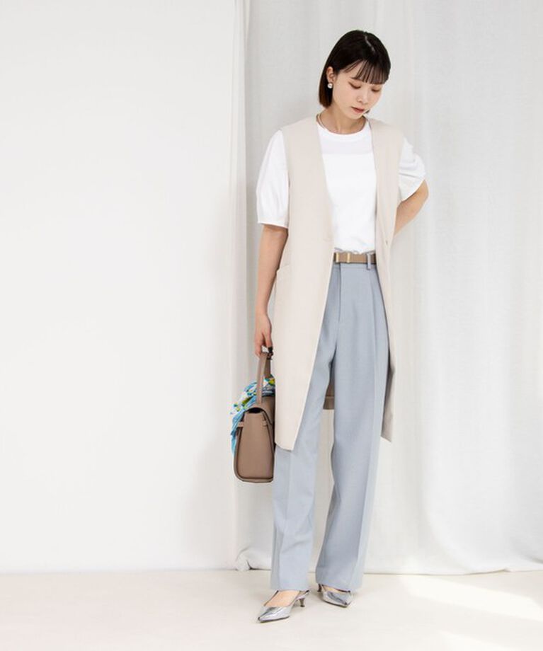 NOLLEY'S「《セットアップ対応》ウォッシャブル高機能麻調愛されワイドパンツ」|その他|