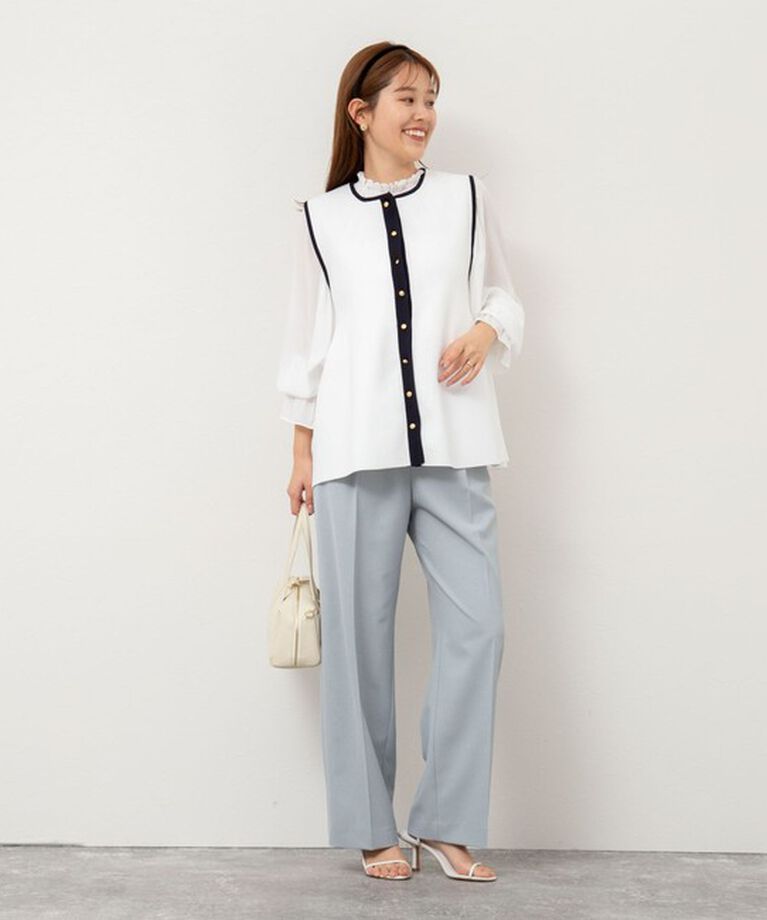 NOLLEY'S「《セットアップ対応》ウォッシャブル高機能麻調愛されワイドパンツ」|その他|