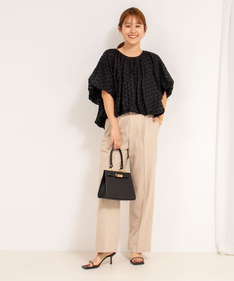 NOLLEY'S「《セットアップ対応》ウォッシャブル高機能麻調愛されワイドパンツ」|その他|
