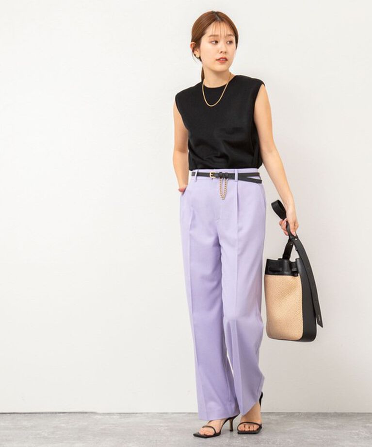 NOLLEY'S「《セットアップ対応》ウォッシャブル高機能麻調愛されワイドパンツ」|その他|