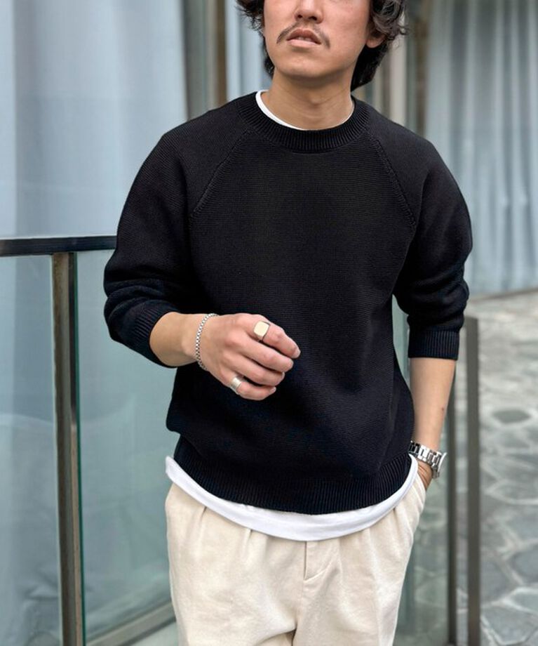 NOLLEY'S goodman「7Gガーター ラグランスリーブ プルオーバーニット（インナー付き）25SS」|ニット・セーター|