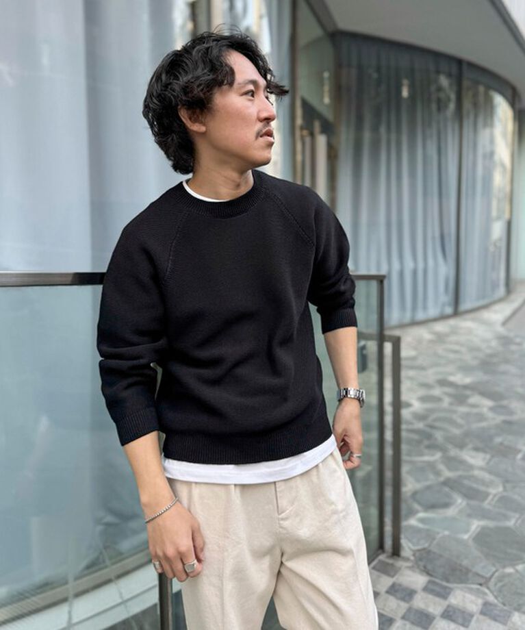 NOLLEY'S goodman「7Gガーター ラグランスリーブ プルオーバーニット（インナー付き）25SS」|ニット・セーター|