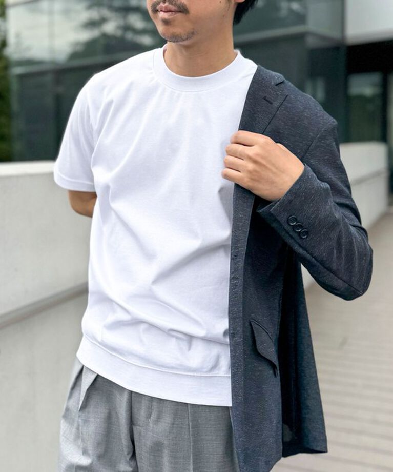 NOLLEY'S goodman「《ビジカジ対応》シルケットスムースドレスTシャツ 25SS」|Tシャツ・カットソー|ホワイト