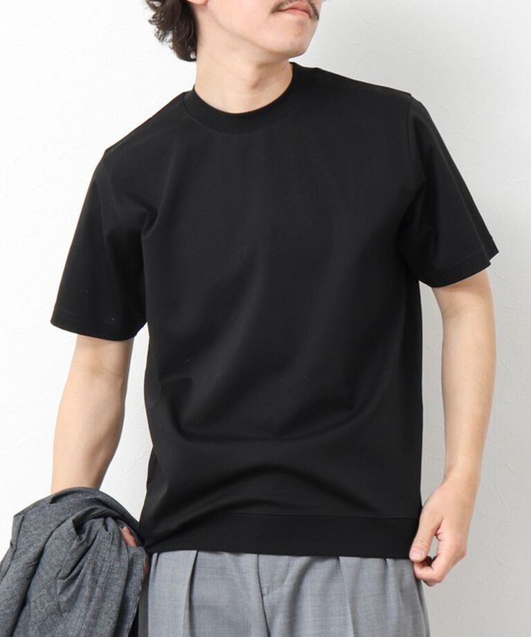 NOLLEY'S goodman「《ビジカジ対応》シルケットスムースドレスTシャツ 25SS」|Tシャツ・カットソー|ブラック