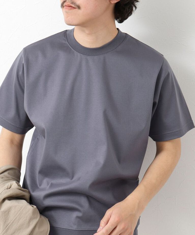 NOLLEY'S goodman「《ビジカジ対応》シルケットスムースドレスTシャツ 25SS」|Tシャツ・カットソー|チャコールグレー