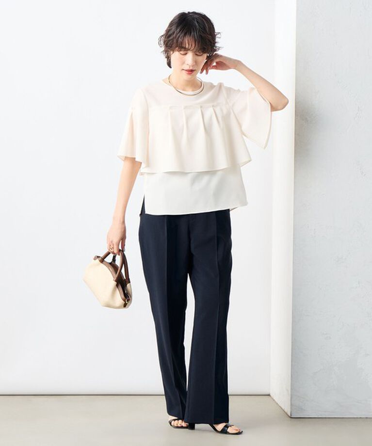 NOLLEY'S「《セットアップ対応》ウォッシャブルドライトロピカルセミワイド美脚パンツ」|その他|