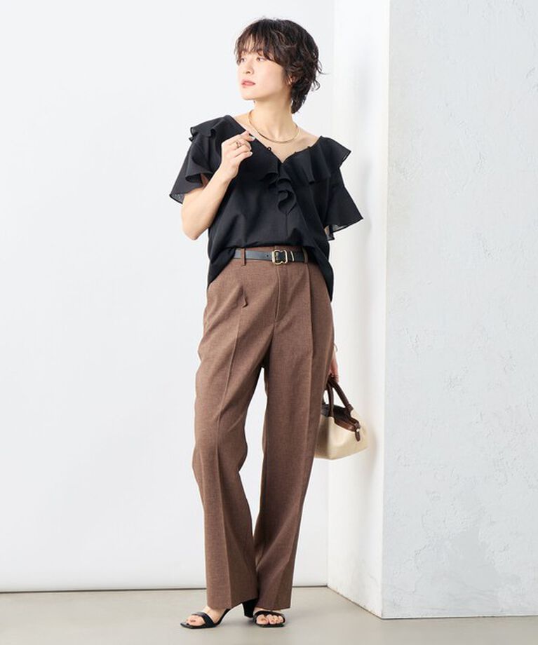 NOLLEY'S「《セットアップ対応》ウォッシャブルドライトロピカルセミワイド美脚パンツ」|その他|