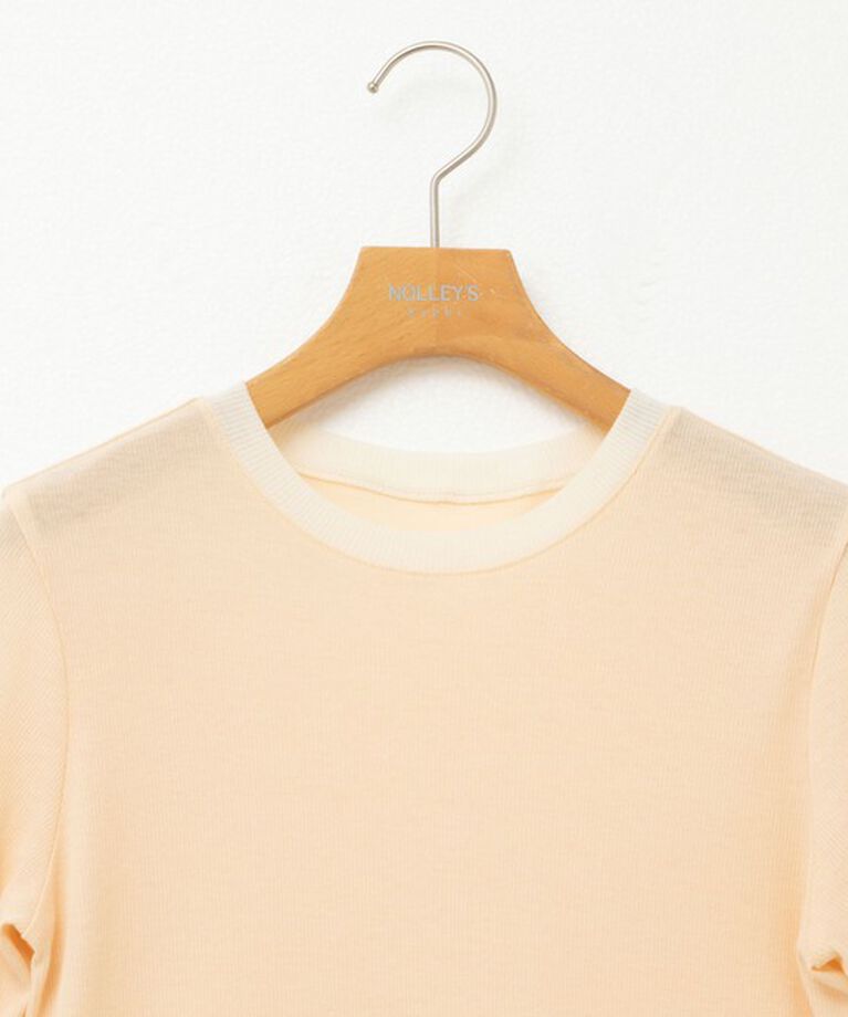 NOLLEY'S sophi「シアー配色トリミング半袖Tシャツ」|Tシャツ・カットソー|