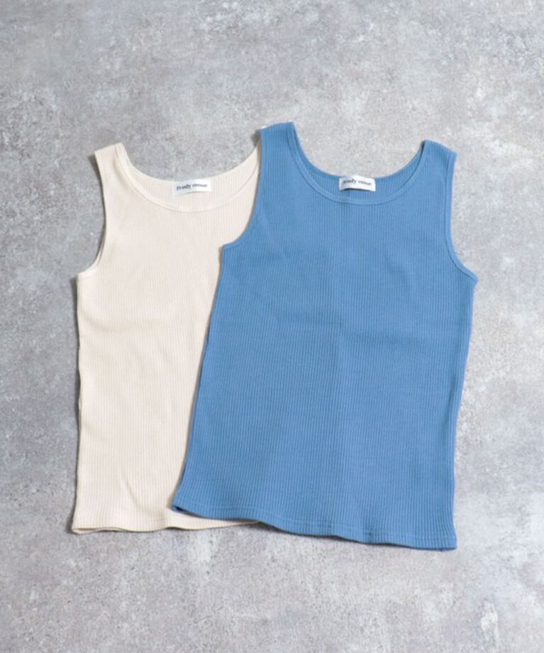 fredy emue「ニットライクテレコタンクトップ」|Tシャツ・カットソー|
