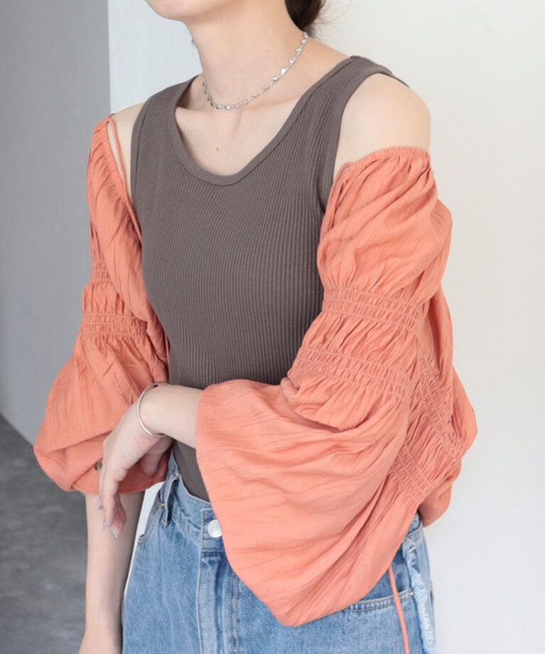 fredy emue「ニットライクテレコタンクトップ」|Tシャツ・カットソー|