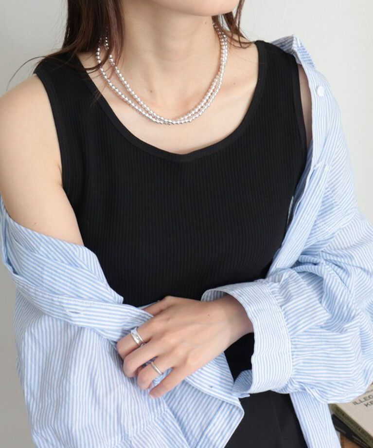 fredy emue「ニットライクテレコタンクトップ」|Tシャツ・カットソー|