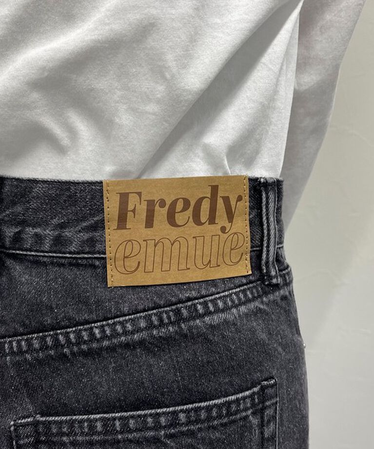 fredy emue「ロングロールアップデニムパンツ」|デニム|