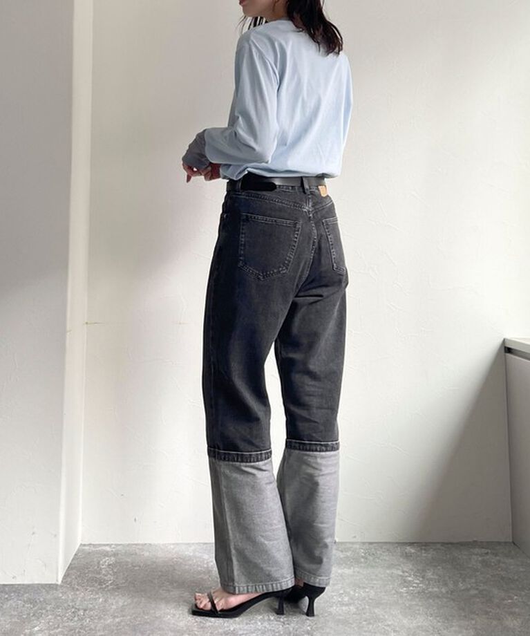 fredy emue「ロングロールアップデニムパンツ」|デニム|