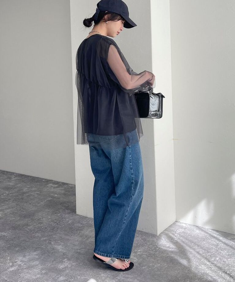 fredy emue「チュールシャーリングブラウス」|Tシャツ・カットソー|