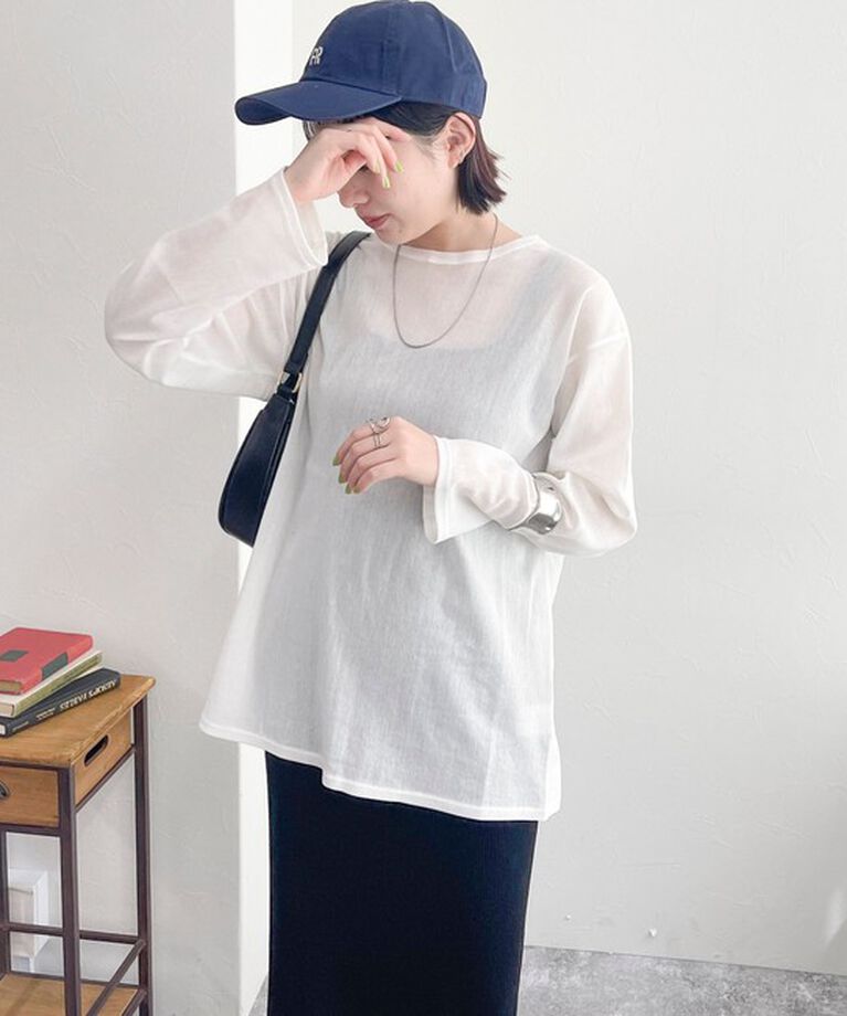 fredy emue「コットンチュールルーズロンT」|Tシャツ・カットソー|