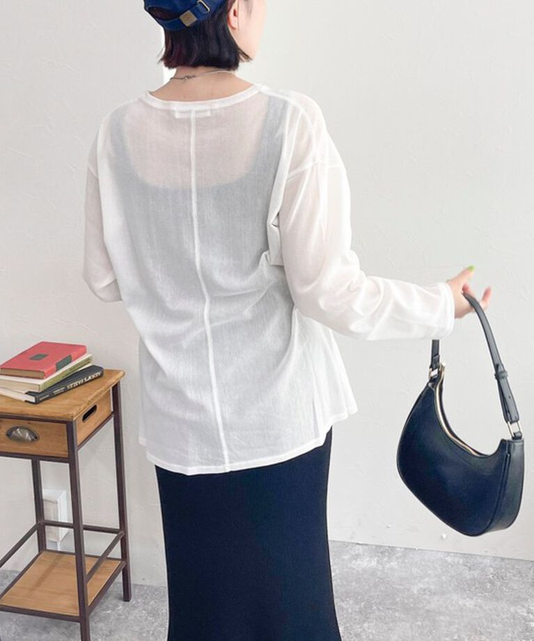 fredy emue「コットンチュールルーズロンT」|Tシャツ・カットソー|