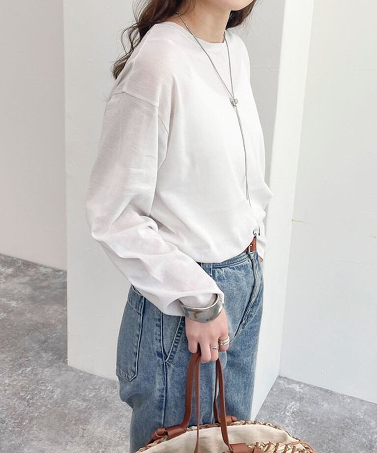 fredy emue「コットンチュールルーズロンT」|Tシャツ・カットソー|