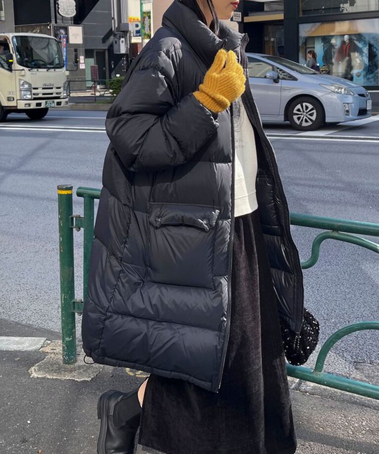fredy emue「【TAION×fredy emue】PACKABLE 別注ボリュームダウンコート」|ダウン|ブラック