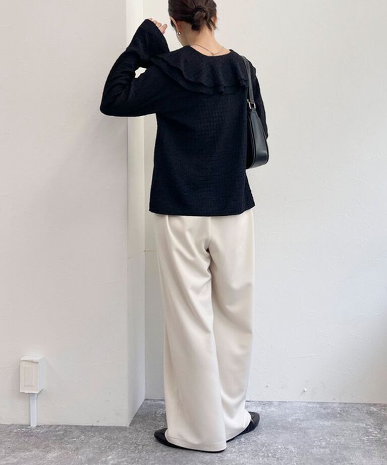 fredy emue「フリルカラーカットブラウス」|Tシャツ・カットソー|