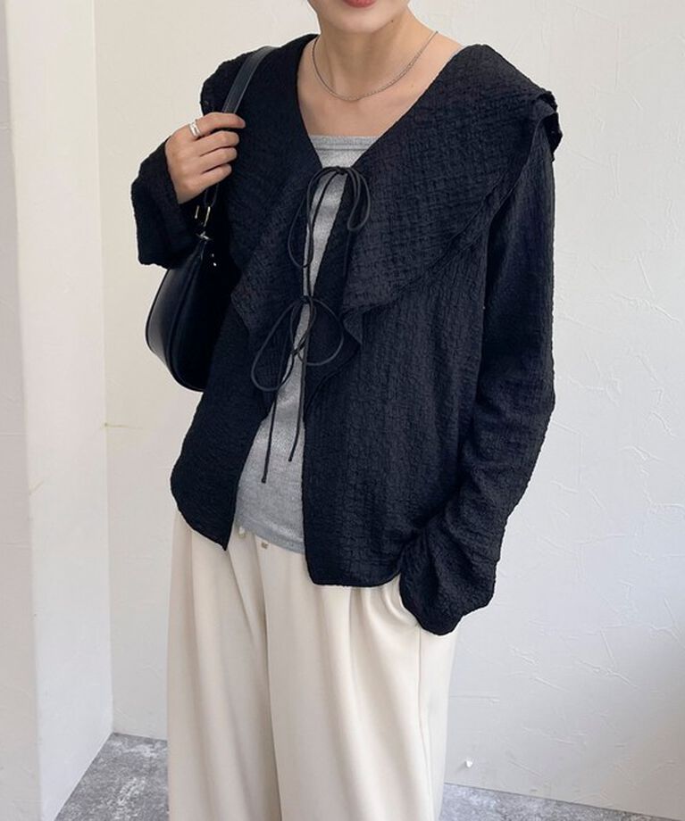 fredy emue「フリルカラーカットブラウス」|Tシャツ・カットソー|
