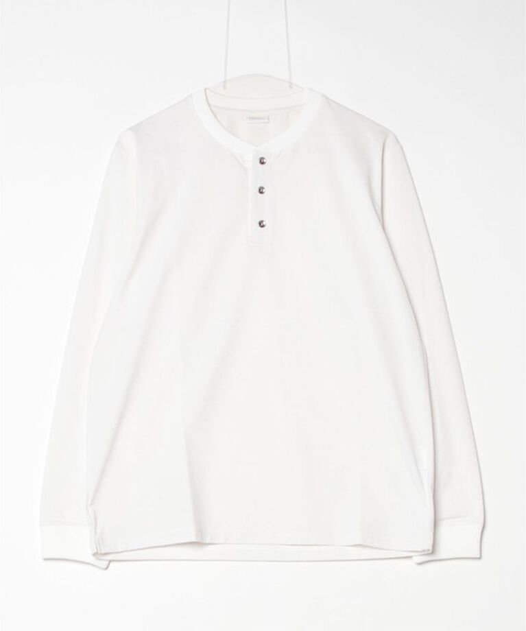 GLOSTER「【GLOSTER/グロスター】パラシュートボタン ヘンリーネック 天竺 長袖Tシャツ ロンT」|Tシャツ・カットソー|