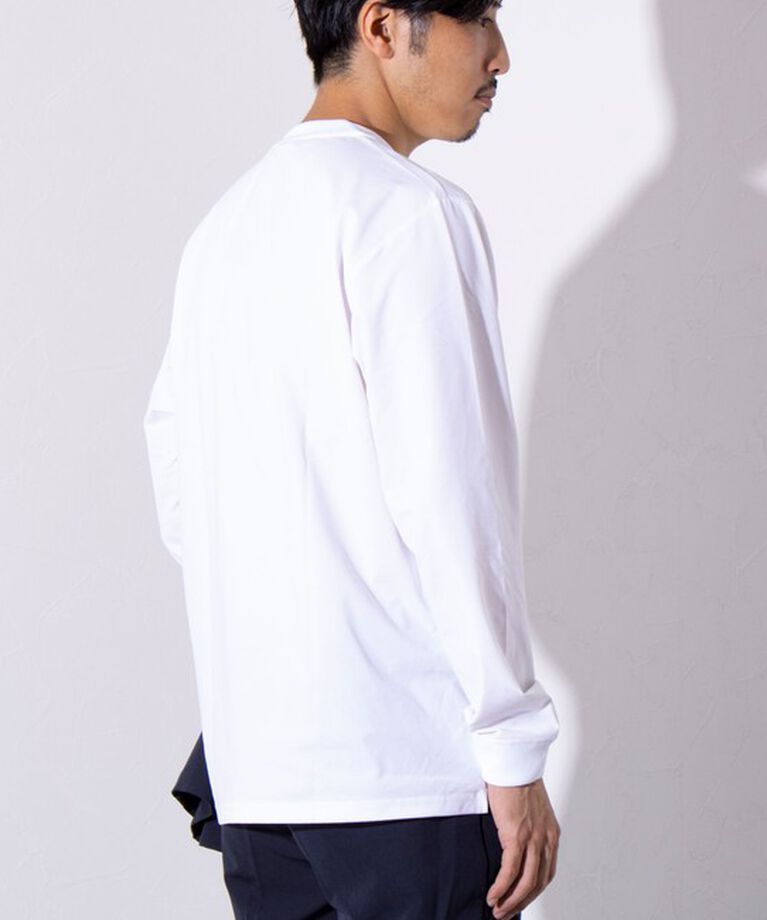 GLOSTER「【GLOSTER/グロスター】パラシュートボタン ヘンリーネック 天竺 長袖Tシャツ ロンT」|Tシャツ・カットソー|